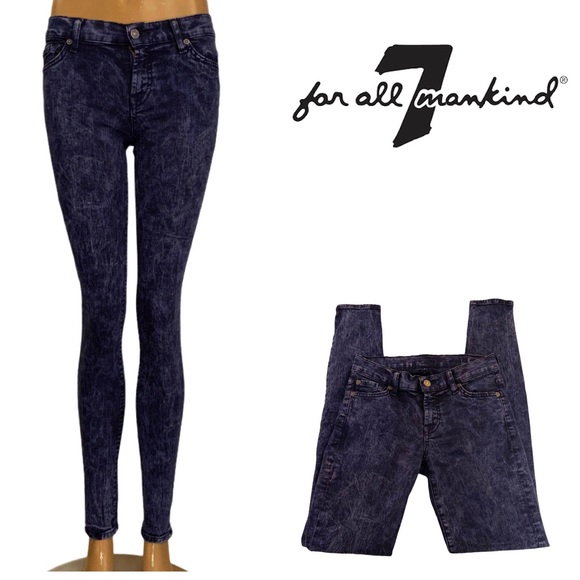 7 For All Mankind Blue Acid Wash ‘The Skinny’ Jean
